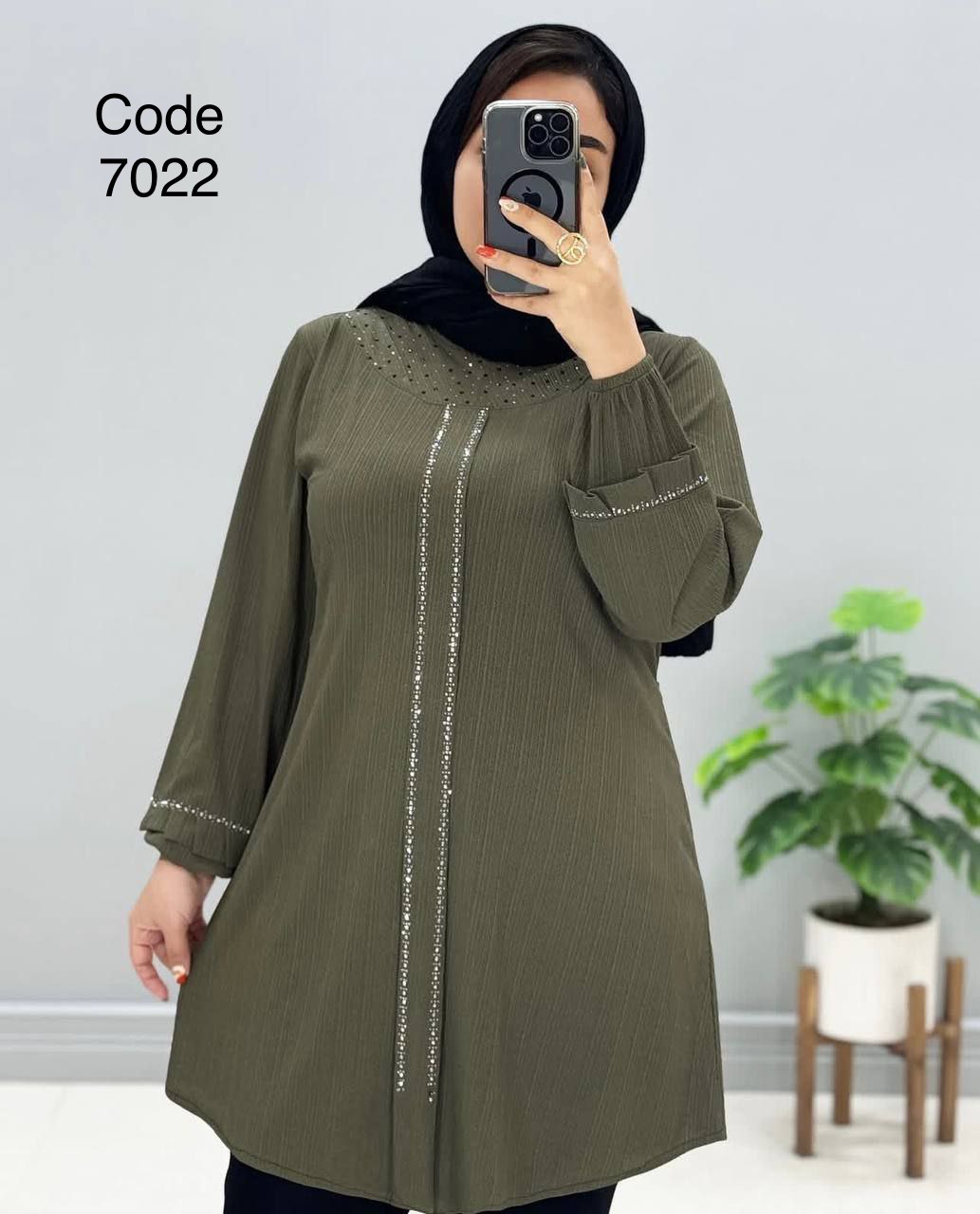 مراكشي كريشه نگين دار 7022 سبز